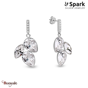 Boucles d'oreilles Spark Arcadia cristal autrichien sur argent A0275W