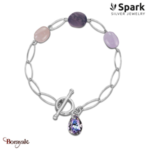 Bracelet Spark Sassolino cristal autrichien sur argent A0299MIX