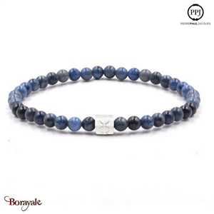Deep blue: Bracelet Pierres fines 4 mm PPJ Taille S
