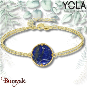 Bracelet Lapis Lazuli Doré Yola Nature femme
