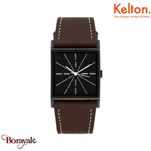 Montre KELTON Astre Blackstar Epsom Chocolat quartz Unisexe 9123462