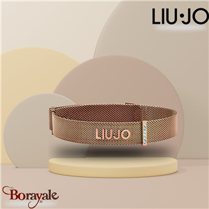 Bracelet Liu Jo femme, Collection : Milan Mesh Rose doré LJ1047