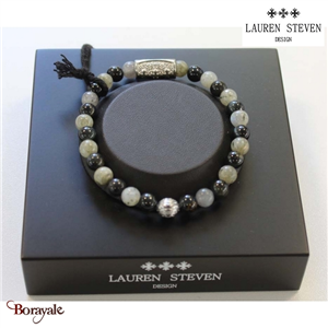 Bracelet Prosperite Lauren Steven Labradorite  Perles de 6 mm Taille L 20,5 cm