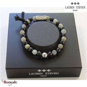 Bracelet Prosperite Lauren Steven Labradorite Perles de 6 mm Taille L 20,5 cm