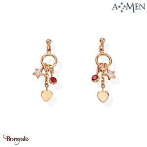 Boucles d'oreilles Collection : Couture , Argent Rose Amen Bijoux ORPECURR