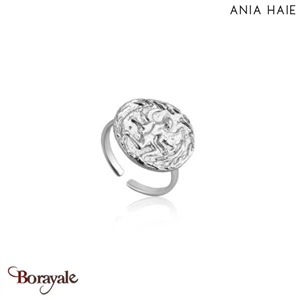 Coins, Bague Argent plaqué rhodium  ANIA-HAIE R009-01H