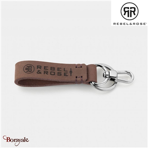 Porte clé Rebel & Rose Collection : Brun foncé Longueur totale 11 cm RR-025-C