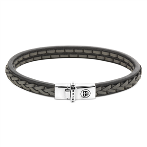 Bracelet Rebel & Rose Collection : Single Stranded Black Grey Taille M RR-L0144-