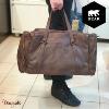 Sac voyages - sports Bear Design en Cuir de vachette lavé Cognac