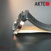 Montre AKTEO Art - Musique Guitare rouge 38 mm argent ronde AMu56