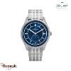 Montre Homme Orlam Echo cadran bleu bracelet acier argenté étanche 10 ATM ORSSBE