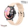 Montre TEKDAY Ronde connectée New 2025 unisexe boîtier argent, silicone rose 656