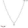 Collier Ania Haie Under Lock & Key argent 925° plaqué rhodium de haute qualité N
