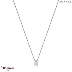 Collier Ania Haie Under Lock & Key argent 925° plaqué rhodium de haute qualité N