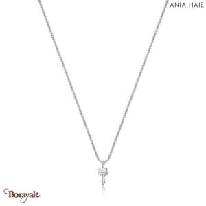 Under Lock & Key, Collier Argent plaqué rhodium  ANIA-HAIE N032-03H