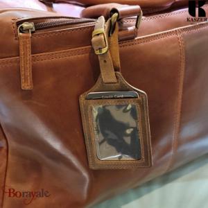 Porte Etiquette à bagage KASZER collection Oregon Marron naturel 557504-MC6