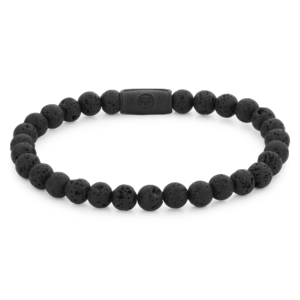 Bracelet Rebel & Rose Black Moon - Tout Noir - 6mm M, Unisex RR-60087-B-M