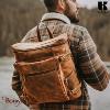 Sac à dos KASZER collection Nevada Marron naturel clair touché velours 20865-C6