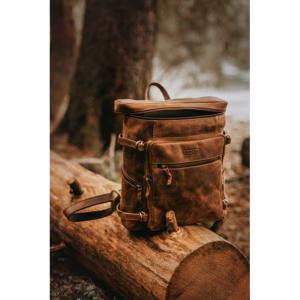 Sac à dos KASZER collection Nevada Marron naturel clair touché velours 20865-C6