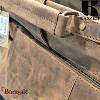 Sac médecin Kaszer Wyoming en cuir de vachette pleine fleur marron naturel foncé
