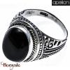 Chevalière Apollon argent et Onyx Homme  HH107-60