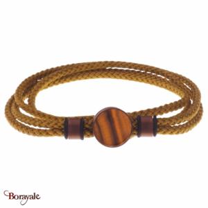 Bracelet Œil de tigre, Collection: Corde Marron APOLLON