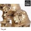 Buste 3 Visages Sur Pied or antique Home Edelweiss collection : Indiana 30 cm