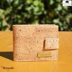 Portefeuille MONTADO en liège naturel, made in Portugal unisexe 528C17-NATURAL