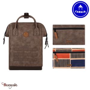 Sac à dos Cabaïa Adventurer + 2 poches, Papeete, Medium en Nubuck vegan