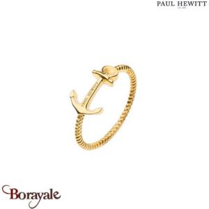 Bague Paul Hewitt Anchor Rope acier plaqué or PH-FR-ARO-G-54