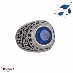 Bague Carbo Compagnie Malte bleu acier DB1528-62