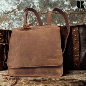 Besace Gibecière KASZER collection Kansas marron naturel foncé 20059-C6