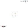 Boucles d'oreilles Amen Bijoux Porte Bonheur Argent 925° rhodié rose de haute qu