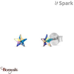Boucles d'oreilles SPARK With EUROPEAN CRYSTALS  : Small Star - Aurore Boréale