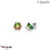 Boucles d'oreilles SPARK With EUROPEAN CRYSTALS  : Cubes medium 8 mm - Vitrail m