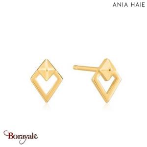 Boucles d'oreilles Ania Haie Spike It Up plaqué or 14 carats sur argent E025-08G