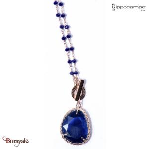 Collier Ippocampo Pépite  bronze plaqué or rose IPPS01