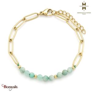 Bracelet en Acier doré Merveilles du monde