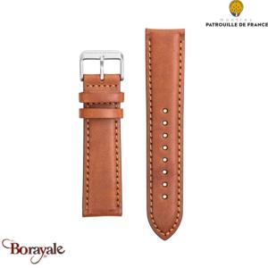 Bracelet de Montre Patrouille de France Cuir marron cognac 22 mm