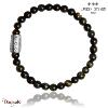 Bracelet Lauren Steven Perles Œil De Tigre Bleu LSB06M097