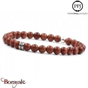 Jaspe brique: Bracelet Pierres fines 6 mm PPJ Taille S