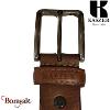 Ceinture Kaszer Indiana en cuir de buffle pleine fleur marron moyen