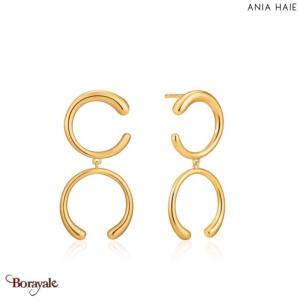 Luxe Minimalism, Boucles d'oreilles Argent plaqué Or 14 carats ANIA-HAIE E024-01