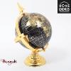 Grand Globe Terrestre Philéas 34 cm Noir et Or - Home Edelweiss JD831