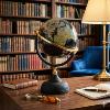 Grand Globe Terrestre Philéas 39 cm Noir & Or - Home Edelweiss JD833