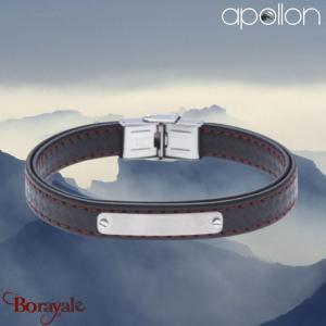 Bracelet Acier et cuir Synthétique, Collection: homme APOLLON