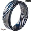 Bague  Acier façon damas bleu, Collection: homme APOLLON Taille 62
