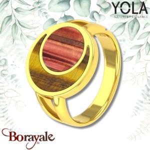 Bague Yola Nature Féminité Acier plaqué IP doré IK-183-54