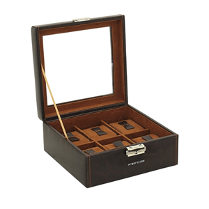 Coffret Friederich23, 6 montres, série Bond à fenêtre, brun