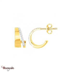 Boucles d'oreilles, Gemstar Brand Femme, collection Borayale plaqué Or